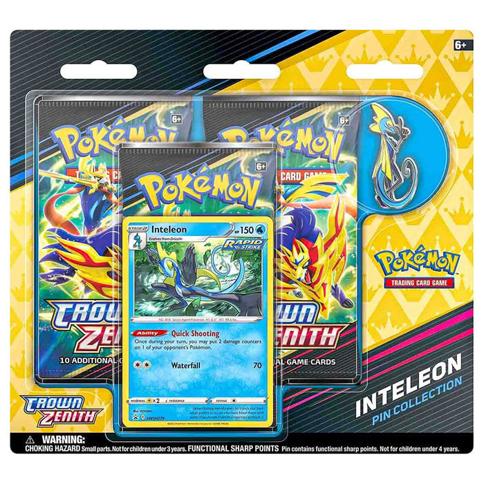 Pokémon Trading Card Game Sword & Shield: Crown Zenith Inteleon Pin Collection