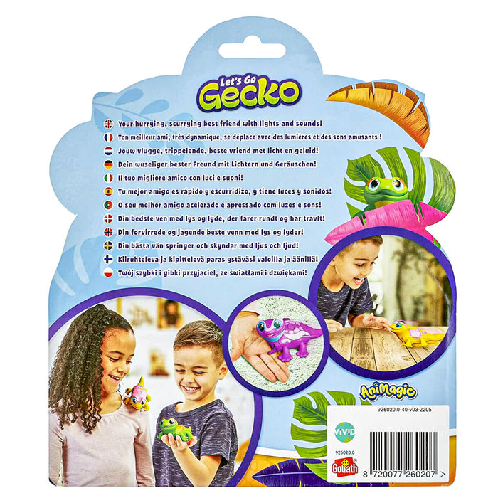 AniMagic Let's Go Gecko Green Interactive Pet