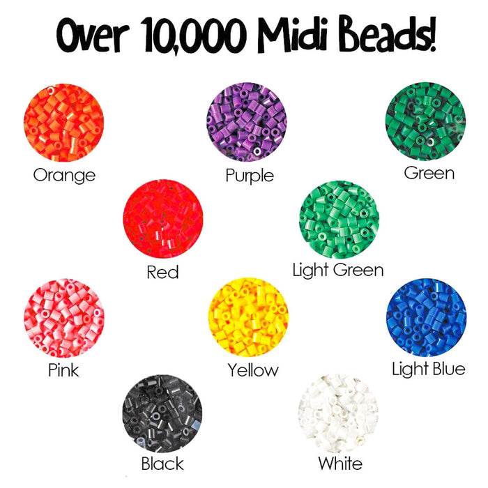Fuse Beads 1000 Pack 5mm Midi Work Like Hama Beads Mixed Iron Kids Arts &  Crafts